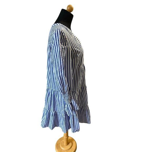 TUCKERNUCK POMANDER PLACE brand Stripe Cotton Poplin Kenzo Dress Small - Picture 2 of 9